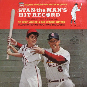 Stan Musial ‎– Stan The Man's Hit Record - VG- (low grade vinyl) Lp Record 1963 Mono USA Original Vinyl & 2 Books - Education / Spoken Word