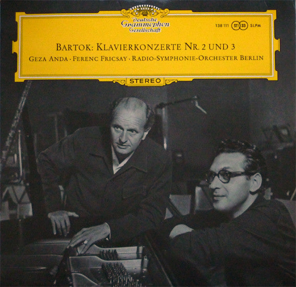 B̩la BartÌ_k, G̩za Anda, Ferenc Fricsay, Radio-Symphonie-Orchester Berlin - Klavierkonzerte Nr. 2 Und 3 - VG+ 1960 Stereo (German Import 1st Press) - Classical