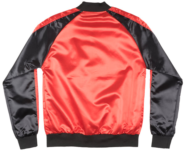 UPSCALE - Men's Red/Black Two Tone Satin Track Jacket - Shuga Records