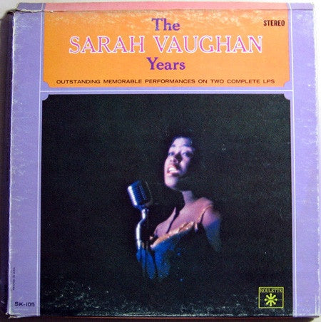 Sarah Vaughan ‎– The Sarah Vaughan Years - VG+ 2 Lp Box Set 1960s Stereo USA - Jazz