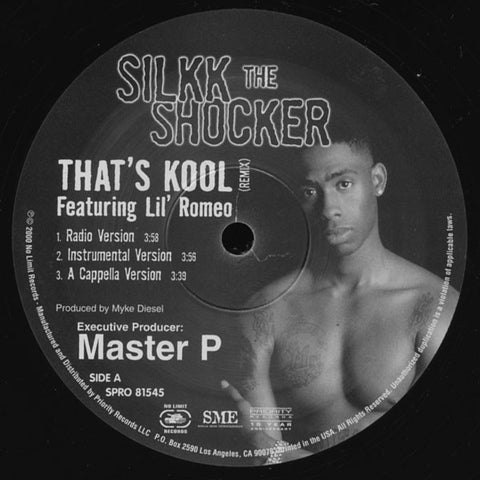 Silkk The Shocker - That's Kool (Remix) VG - 12" Single 2000 No Limit USA SPRO 81545 - Hip Hop