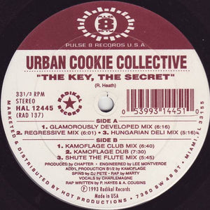 Urban Cookie Collective ‎– The Key, The Secret - VG+ 12” Single Record 1993 USA Original Vinyl - House - Shuga Records