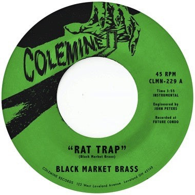 Black Market Brass - Rat Trap / Chop Bop - New 7" Single Record 2023 Colemine Purple Swirl Vinyl - Funk / Afrobeat