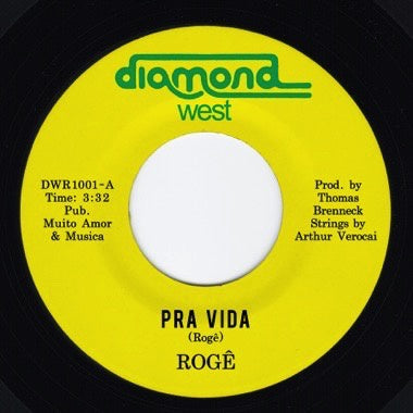 Rogê - Pra Vida / Existe Uma Voz  - New 7" single Record 2023 Diamond West Blue Vinyl - Funk / Samba / Brazilian