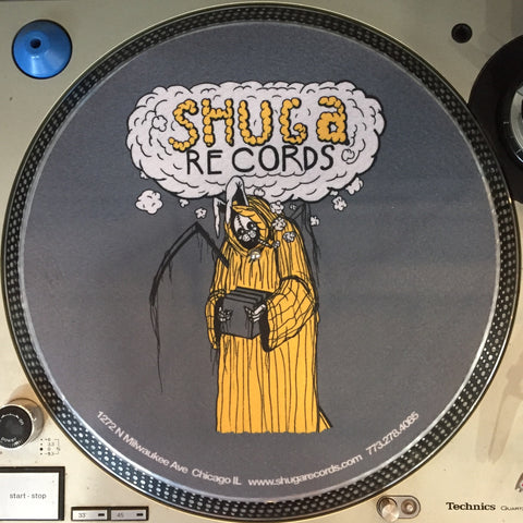 Shuga Records 2016 Limited Edition Vinyl Record Slipmat Uncle Harvey Uncle Bunny grey & yellow