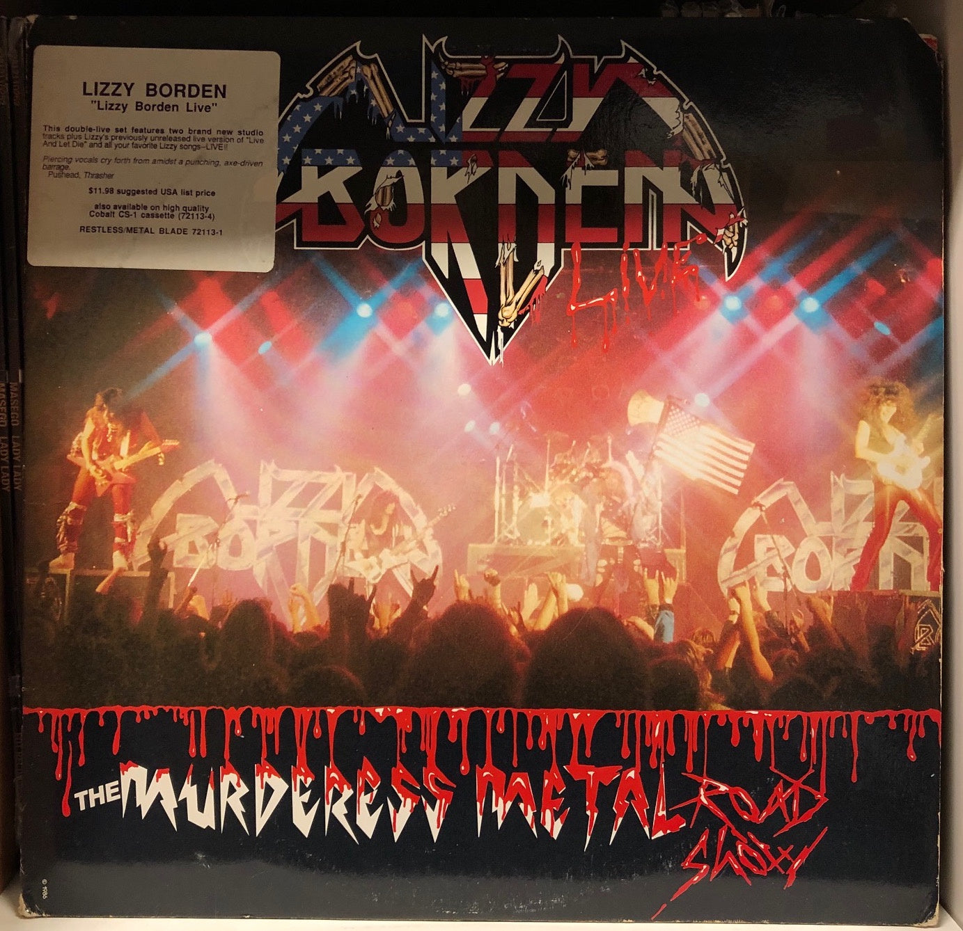 Lizzy Borden – The Murderess Metal Road Show - VG+ 2 LP Record