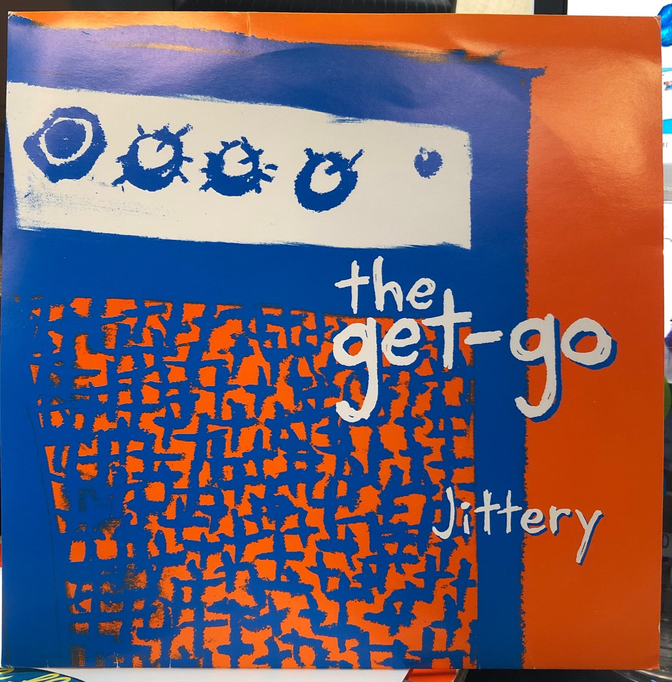The Get-Go – Jittery - Mint- 7" Single Record 1997 Crunchy Record Stuff Blue Vinyl - Power Pop