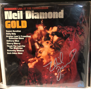 Autographed Signed By - Neil Diamond - Gold - VG LP Record 1970 UNI USA Vinyl - Pop Rock - Shuga Records