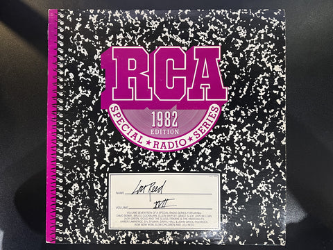 Lou Reed – RCA Special Radio Series Vol. XVII - Mint- LP Record 1982 RCA Victor USA Vinyl - Public Broadcast / Rock