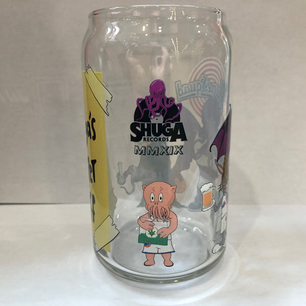Space Jam & Cthulhu - Cthune Squad Shuga Records 16 oz Libbey Can Glass Record Store Day 2019