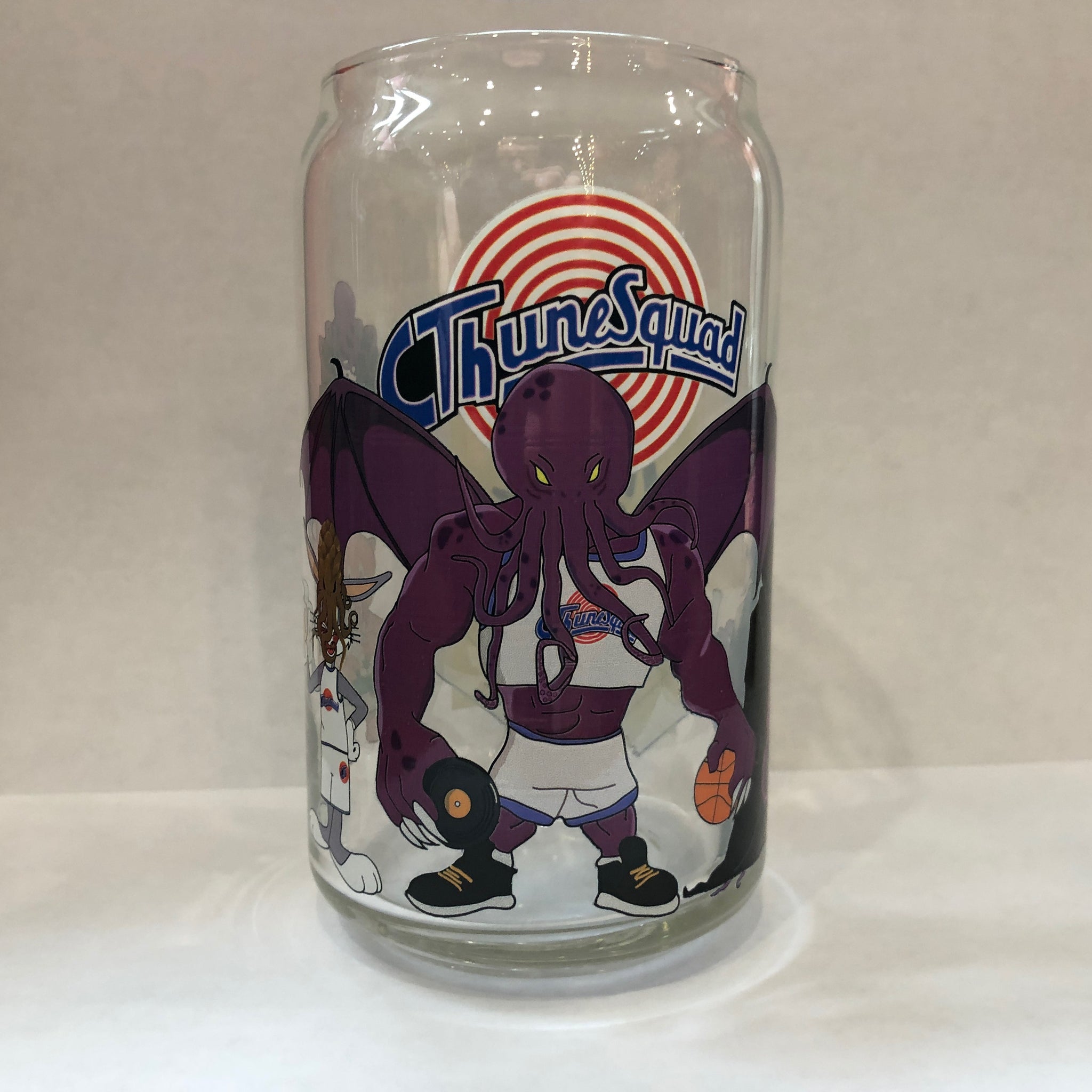 Shuga Records Record Store Day 2019 Space Jam & Cthulhu Cthune Tune Squad 16 oz Libbey Can Beer Glass - Shuga Records