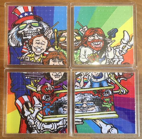 Grateful Dead - Psychedelic - Blotter Art - Highly Collectible Artwork Blotter Paper Coaster (4 pack)