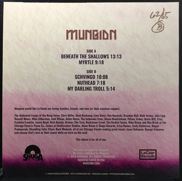 Mungion - Scary Blankets - Mint- LP Record 2016 Shuga Records Polar Ice Melt Translucent Blue Swirl Vinyl - Chicago Progressive Rock / Psychedelic Rock / Jam