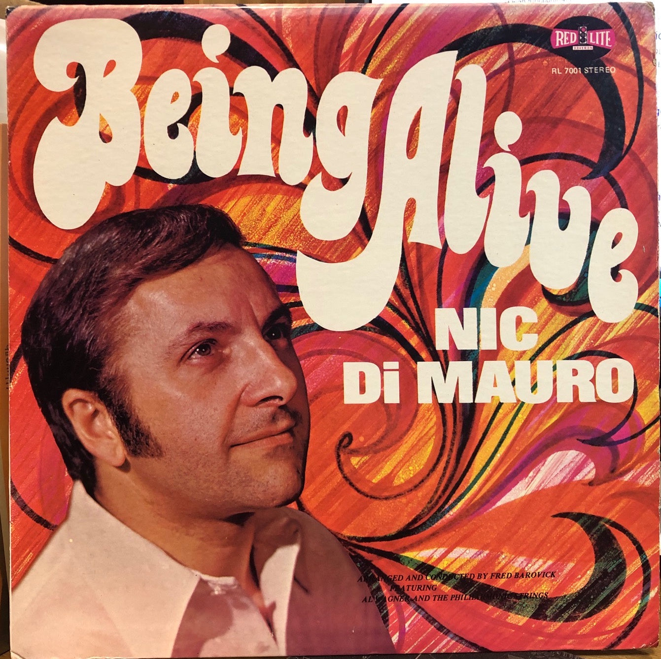 Nic Di Mauro – Being Alive - VG+ LP Record 1970s Red Lite USA Private Press Vinyl - Pop / Lounge - Shuga Records