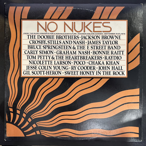 Various – No Nukes - The Muse Concerts For A Non-Nuclear Future - VG+ 3 LP Record 1979 Asylum USA Vinyl + Booklet - Pop Rock / Funk / Classic Rock / Country Rock