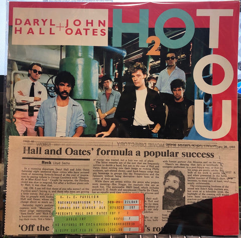 Daryl Hall & John Oates -1983 H20 World Tour Concert Program Book, Ticket Stub & News Paper - Near Mint