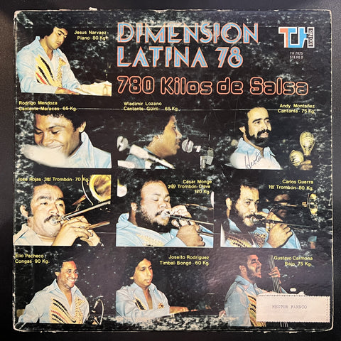 Dimension Latina 78 – 780 Kilos De Salsa - VG LP Record 1977 Top Hits USA Vinyl - Salsa