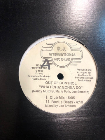 Out Of Control – What Cha' Gonna Do - VG+ 12" Single Record 1987 USA Vinyl - Chicago House / Freestyle