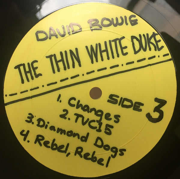 David Bowie ‎– The Thin White Duke Live at Nassau Coliseum NY 1976 - VG+ 2xLp Record 1977 USA (Unofficial Release, Hand Drawn Backside Cover & Labels) - Rock - Shuga Records