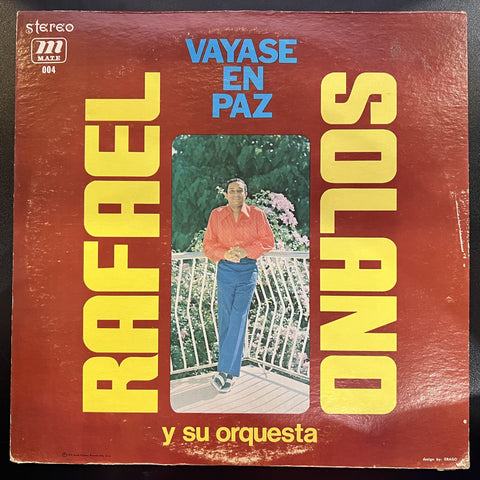 Rafael Solano Y Su Orquesta – Vayase En Paz - VG+ LP Record 1972 Mate USA Vinyl - Merengue / Salsa / Latin Jazz / Bolero