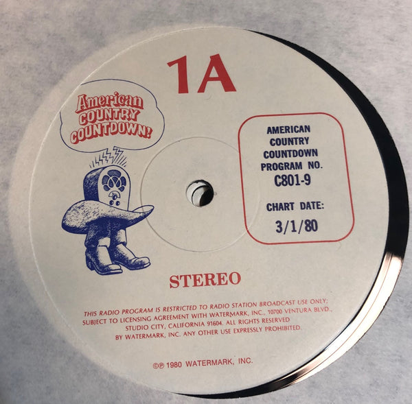 Various – American Country Countdown 3/1/80 - VG+ 3 LP Record Box Set 1980 Watermark USA Transcription Vinyl & Cue Sheets - Country / Radioplay - Shuga Records