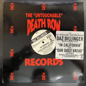Daz Dillinger – In California - Mint- 12" Single Record Death Row USA Promo Vinyl - Hip Hop