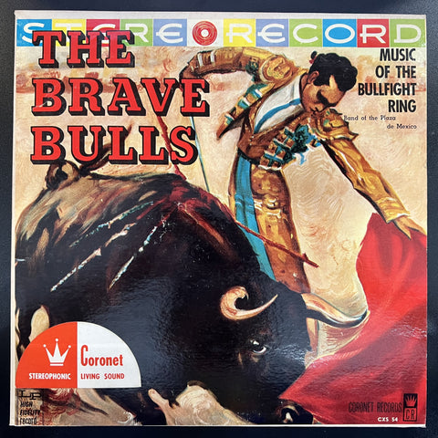 Band Of The Plaza De Mexico – The Brave Bulls - VG+ LP Record 1959 Coronet USA Transparent Red Vinyl - Latin