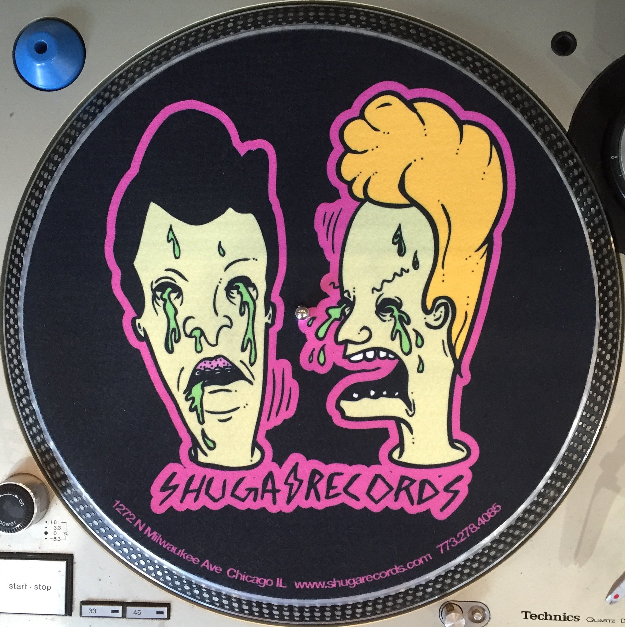 Shuga Records 2015 Limited Edition Vinyl Record Slipmat Beavis and Butthead