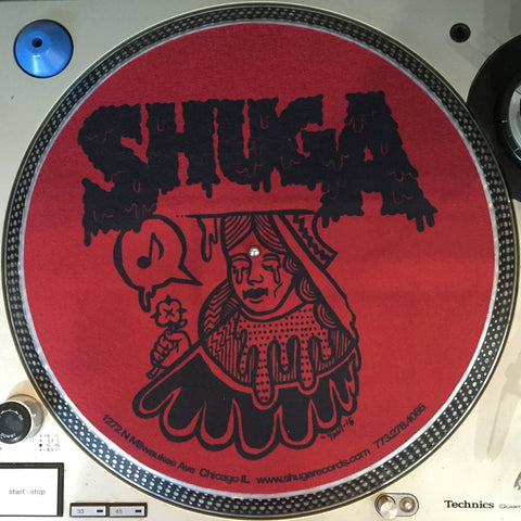 Shuga Records 2015 Limited Edition Vinyl Record Slipmat Red Queen with Bleeding Eyes