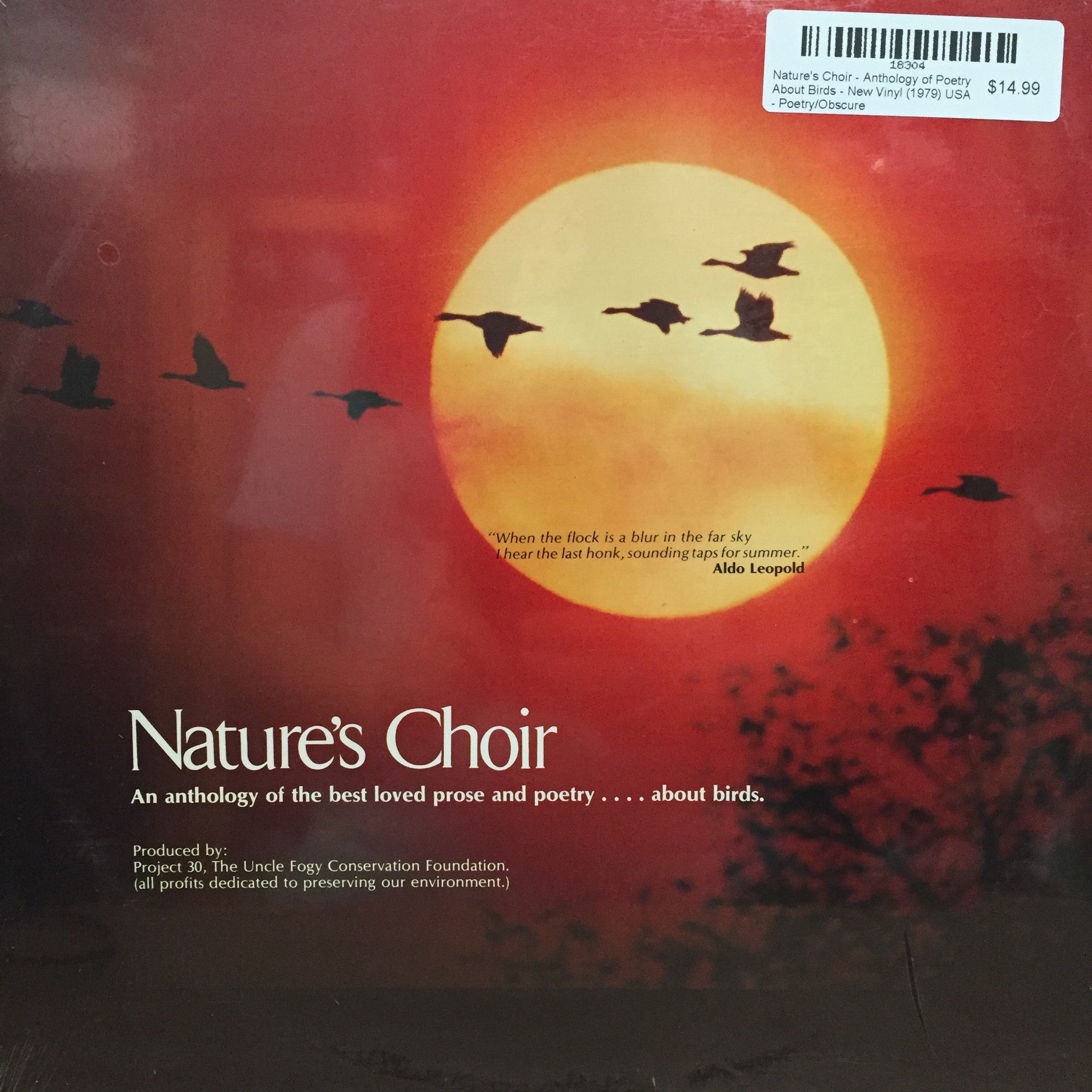 Nature's Choir - Anthology of Poetry About Birds - New Vinyl (1979) USA - Poetry/Obscure