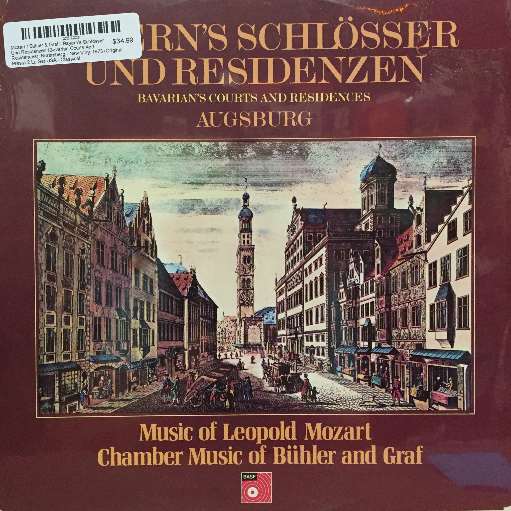Mozart / Buhler & Graf - Bayern's Schlӧsser Und Residenzen (Bavarian Courts And Residences): Nuremberg - New Vinyl Record 1973 (Original Press) 2 Lp Set USA - Classical
