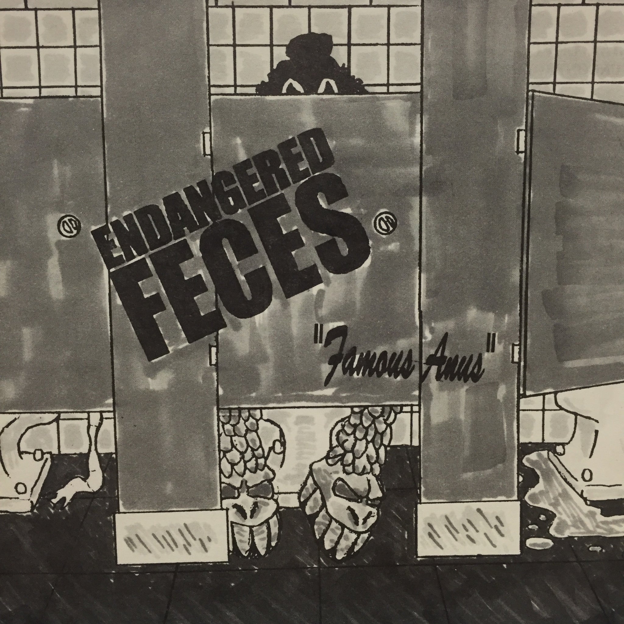 Endangered Feces ‎– Famous Anus - New Vinyl Record 7" (Vintage 1996 Original Press Black Vinyl) - Punk/Rock - Shuga Records