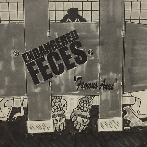 Endangered Feces ‎– Famous Anus - New Vinyl Record 7" (Vintage 1996 Original Press Black Vinyl) - Punk/Rock