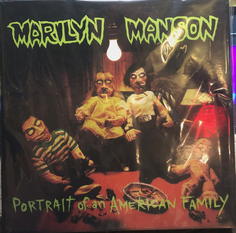 Marilyn Manson – Portrait Of An American Family - Mint- LP Record Box 2009 Interscope Nothing Records USA Green Vinyl & Large T-Shirt - Rock / Industrial