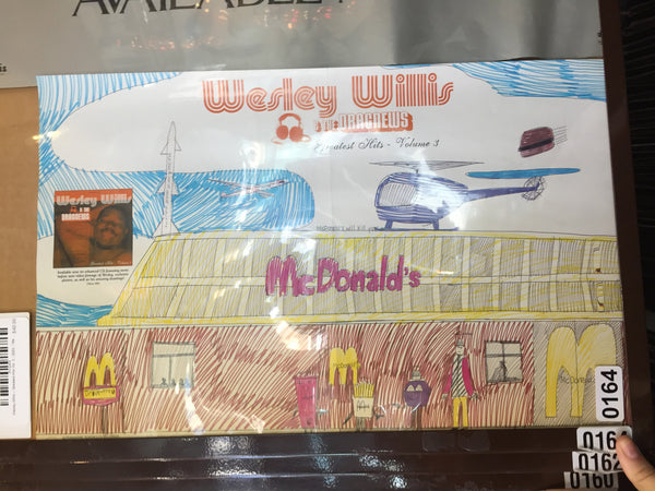 Wesley Willis & The Dragnews - Greatest Hits Volume 3 - Alternative Tentacles 17" x 11" Promo Poster 2003 USA P0164 - Shuga Records