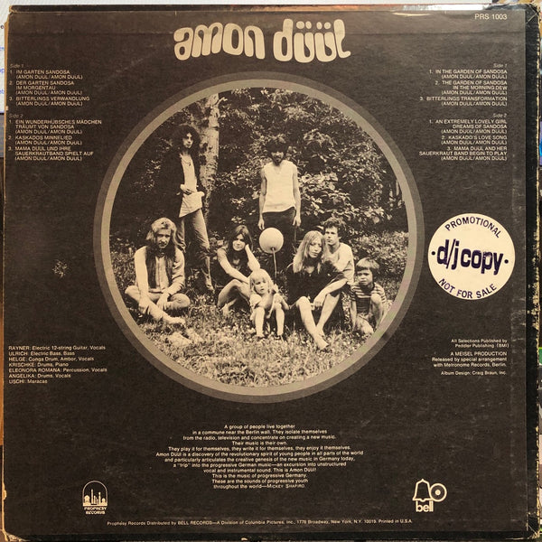 Amon Düül – Amon Düül - VG+ LP Record 1970 Prophesy USA White Label Promo Vinyl & Inner - Psychedelic Rock / Prog Rock / Experimental - Shuga Records