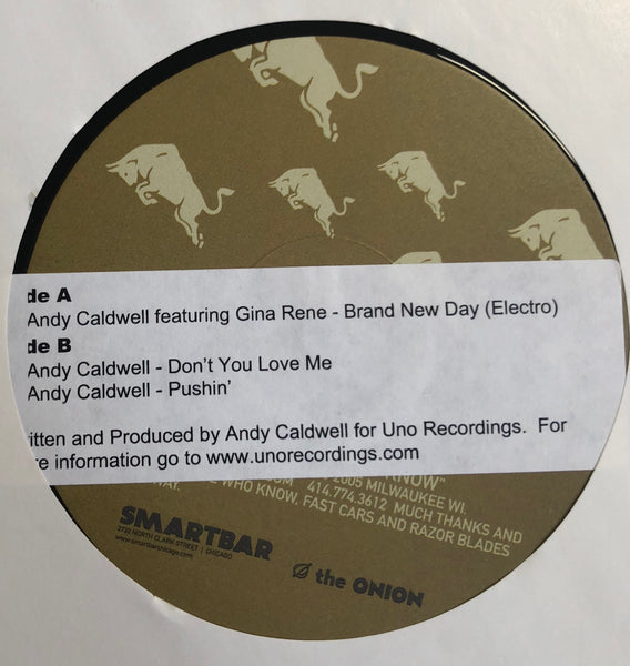 Andy Caldwell ‎– Brand New Day (Electro) / Don't You Love Me / Pushin' - Mint 12" Single Record 2005 AREA DJ Smartbar May - Chicago House / Electro - Shuga Records