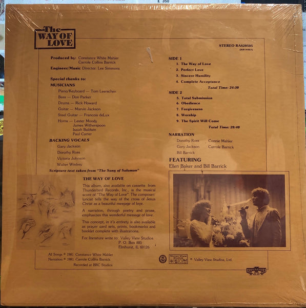 The Way Of Love – The Way Of Love - New LP Record 1981 Thunderbird Private Press Outsider USA Vinyl - Soft Rock / Xian Rock - Shuga Records