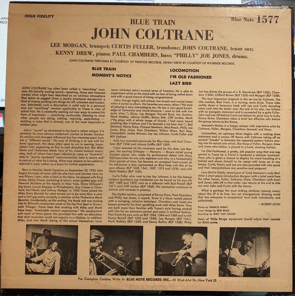 John Coltrane ‎– Blue Train (1957) - VG+ LP Record 1967 Blue Note USA Stereo Vinyl - Jazz / Bop