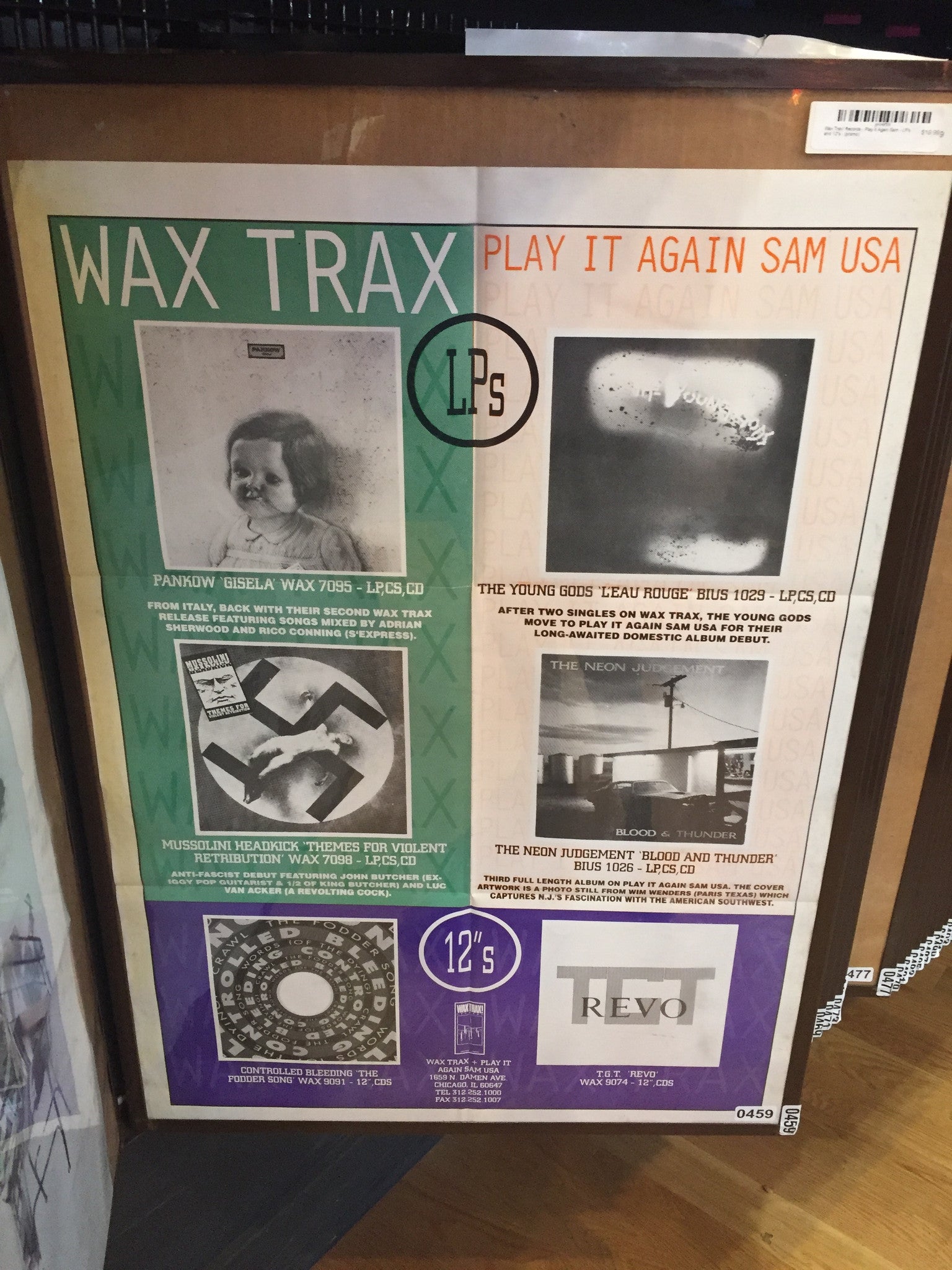 Wax Trax! Records - Play It Again Sam - LP's and 12"s - (promo) - p0459
