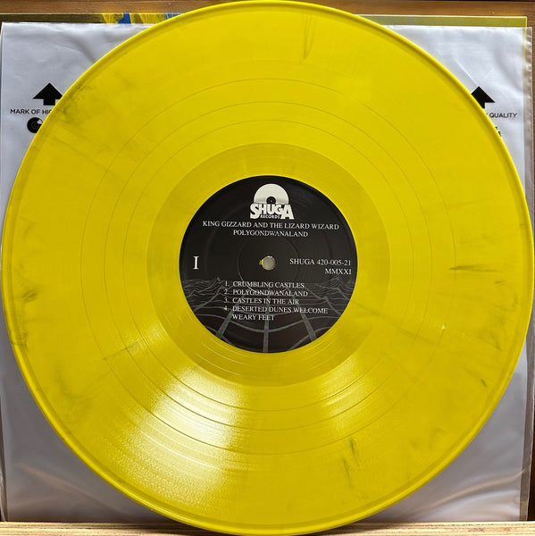 King Gizzard And The Lizard Wizard ‎– Polygondwanaland (2017) - New LP Record 2022 Shuga Records Exclusive Plastic Cheese Yellow & Black Vinyl - Psychedelic Rock
