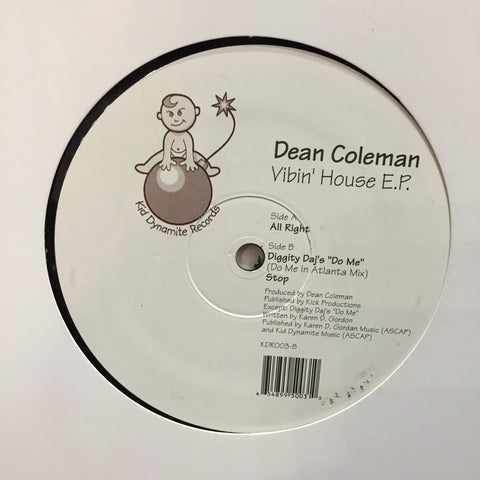Dean Coleman ‎– Vibin' House E.P. - New 12" Single Record 2000 Kid Dynamite Vinyl - Chicago House