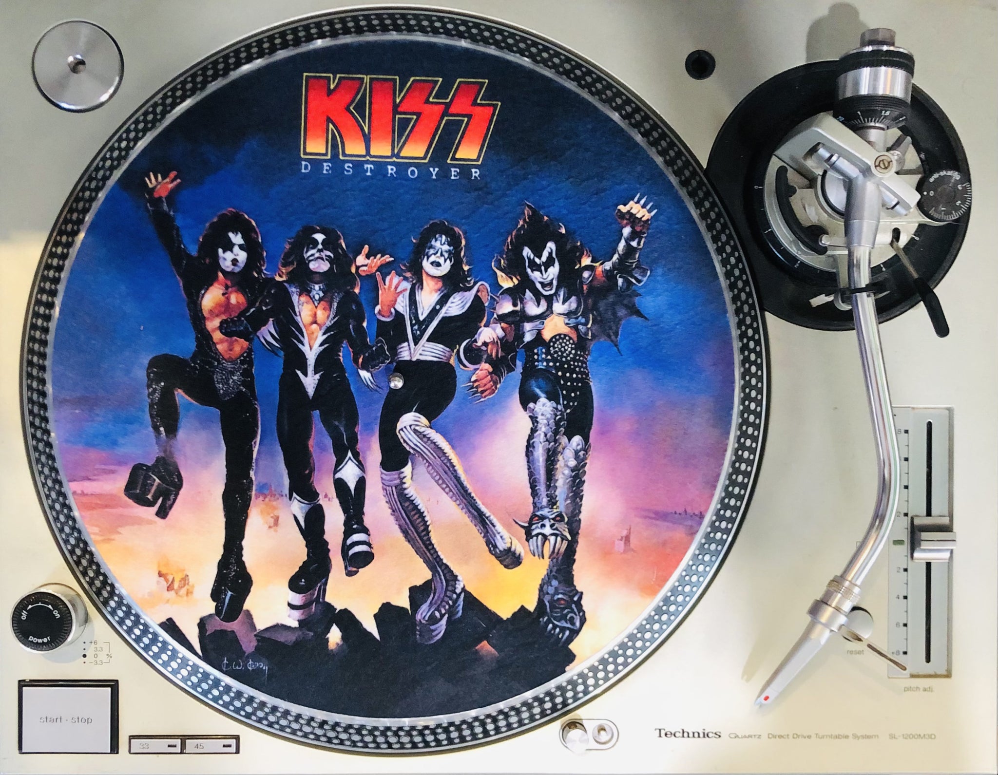 Limited Edition Vinyl Record Slipmat - KISS Destroyer 45th Anniversary - Slip mat