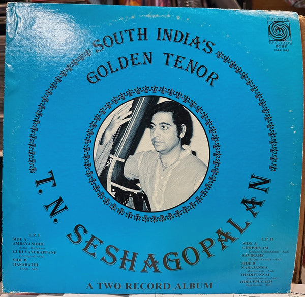 T.N. Seshagopalan – South India's Golden Tenor - VG+ 2 LP Record 1983 Oriental USA Vinyl - World / Carnatic / Indian Classical - Shuga Records
