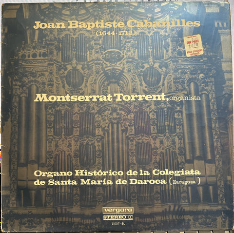 Montserrat Torrent – Joan Baptiste Cabanilles - Mint- LP Record Eurodisc Spain Vinyl & Insert - Classical