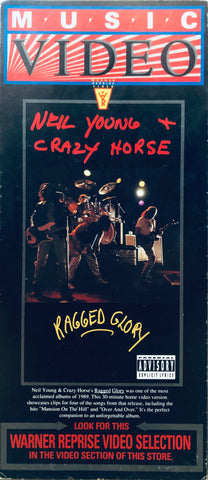 Neil Young & Crazy Horse – Ragged Glory Video - 5.5" x 13" Vintage Store Promo p0127-1