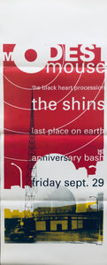 Modest Mouse and The Shins - Anniversary Bash Sept. 29, 2009 - 9" x 22" Promo Poster