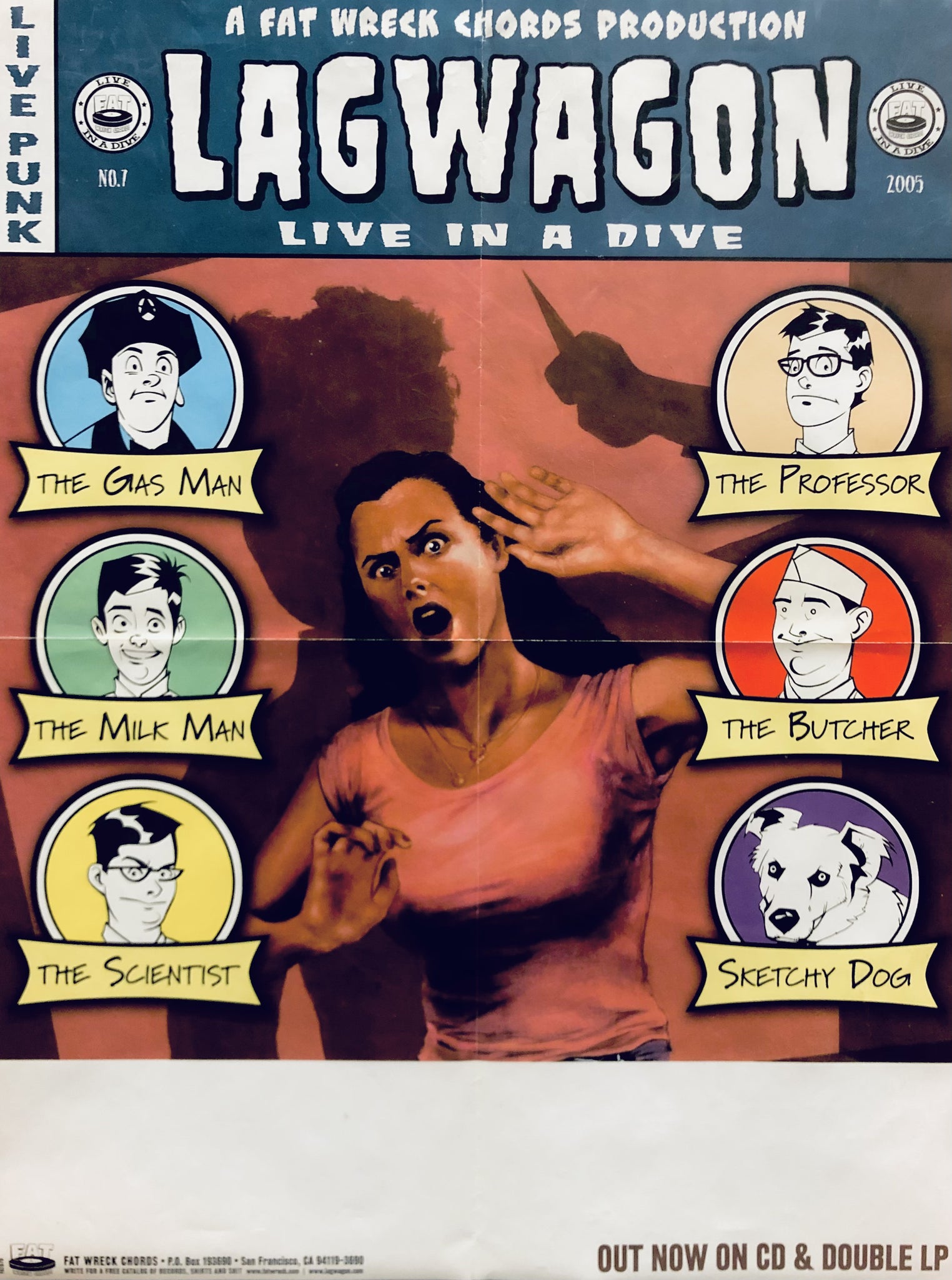 Lagwagon - Live in a Dive - 18" x 24" Promo Poster p0106-2 - Shuga Records