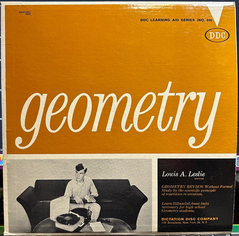 Louis A. Leslie – Geometry - VG+ LP Record 1961 USA Vinyl & Booklet - Spoken Word / Educational