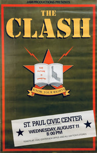 The Clash - 1982 Live at St. Paul Civic Center - 21" x 33" Original Tour Poster p0150